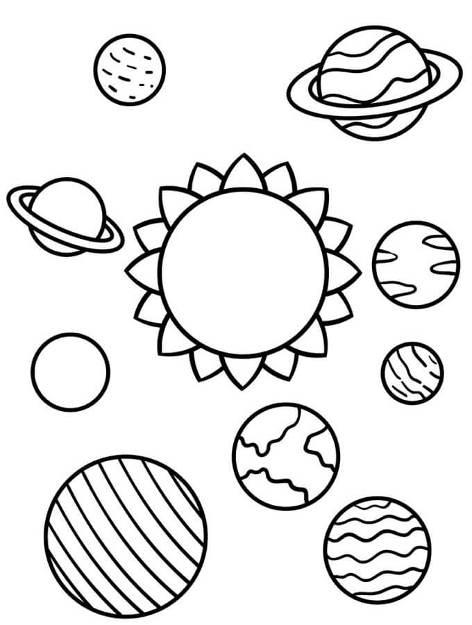 Schönes Sonnensystem ausmalbilder