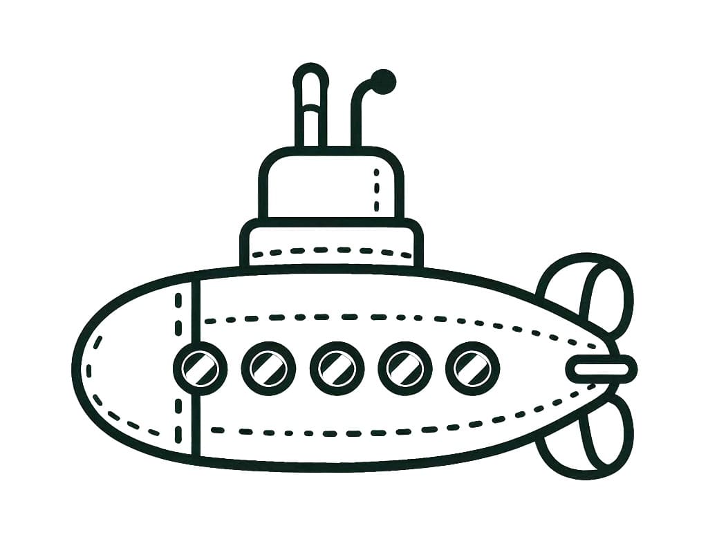 Schönes U-Boot ausmalbilder