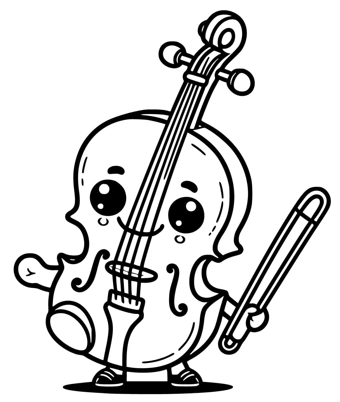 Schönes Violine ausmalbilder