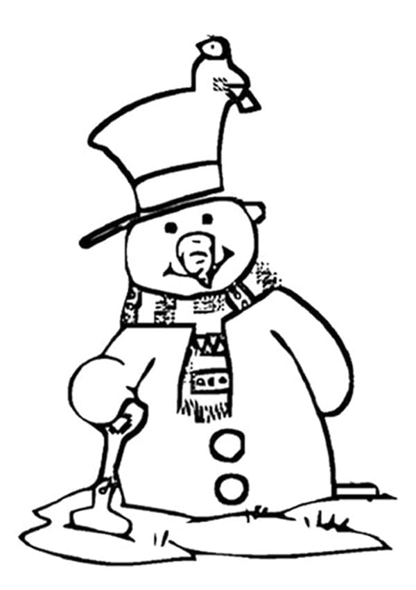 Sehr Süßer Schneemann ausmalbilder