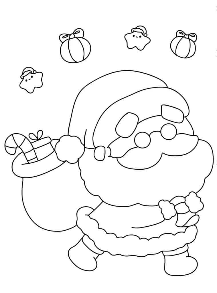 Sehr Süßer Weihnachtsmann ausmalbilder