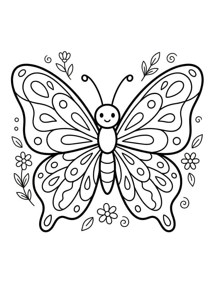 Sehr süßer Schmetterling ausmalbilder