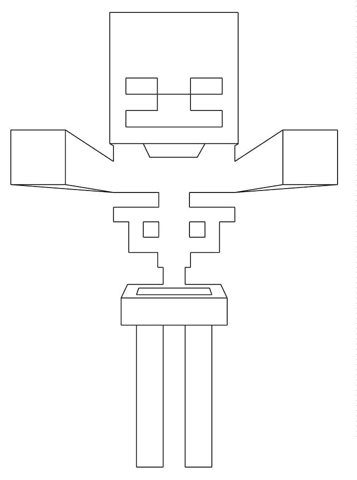Skelett aus Minecraft ausmalbilder