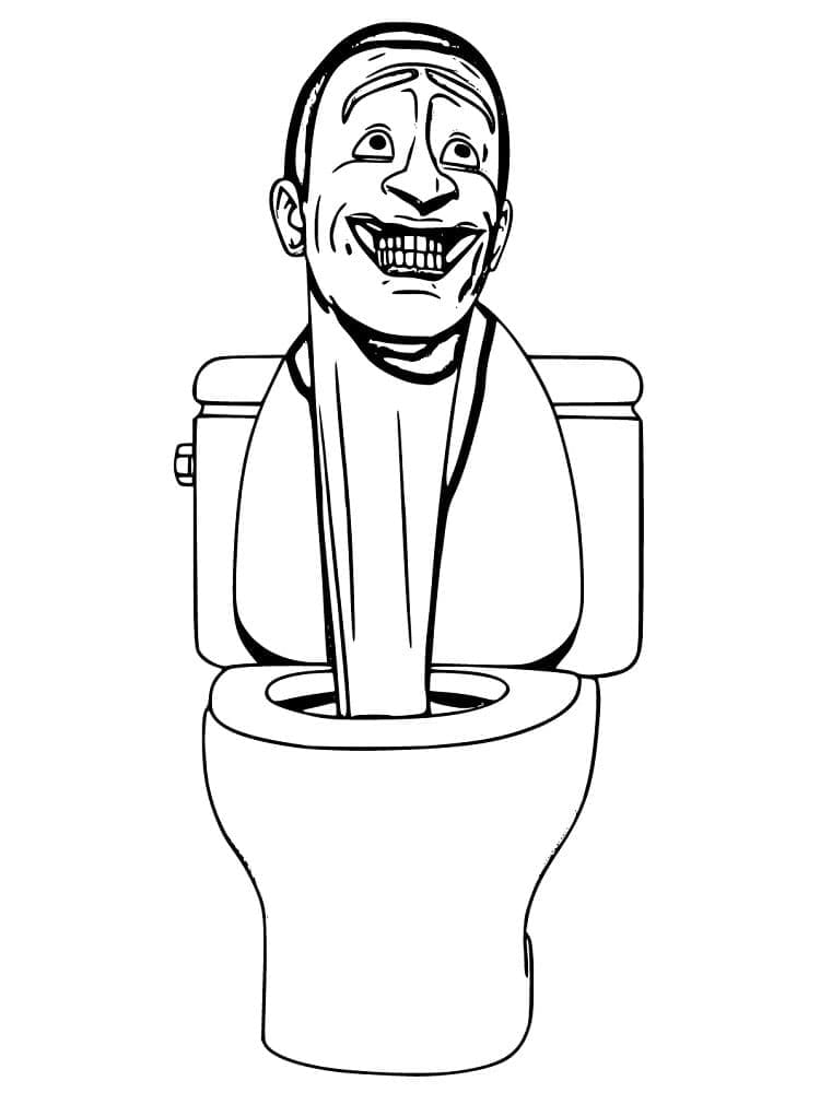 Skibidi Toilet Für 1-Jährige Kinder ausmalbilder