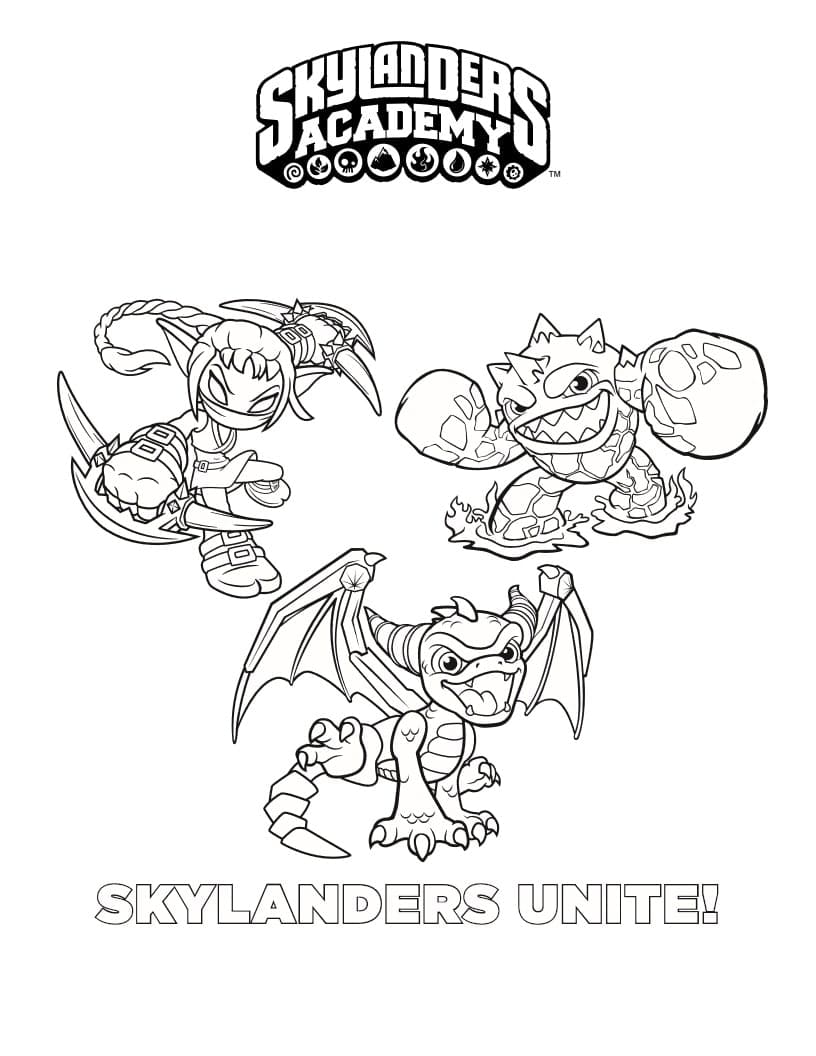 Skylanders Academy ausmalbilder