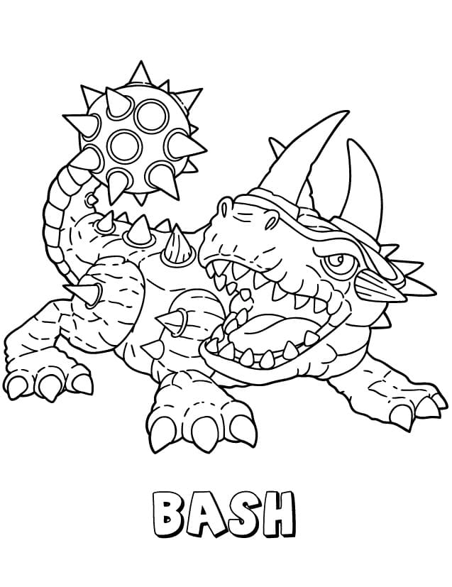 Skylanders Bash ausmalbilder