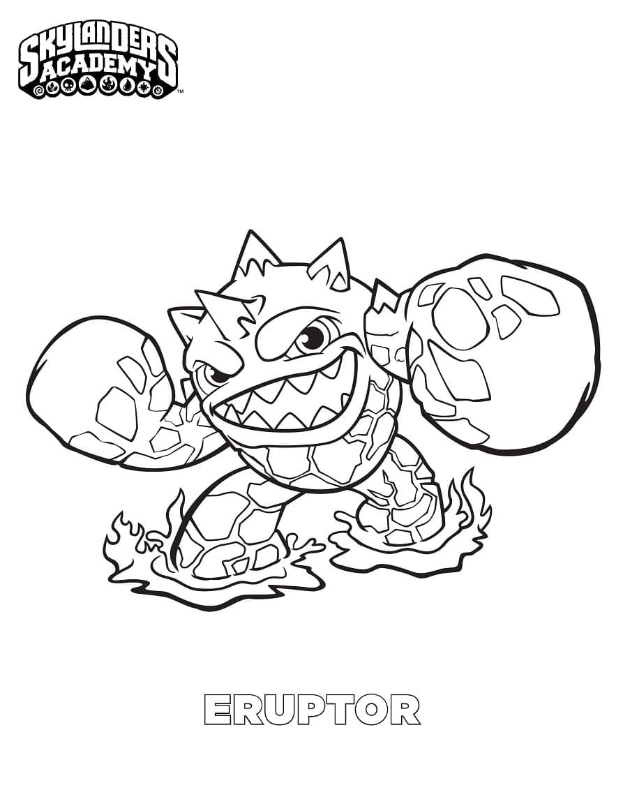 Skylanders Eruptor ausmalbilder