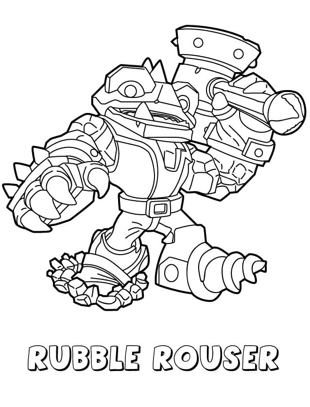 Skylanders Rubble Rouser ausmalbilder