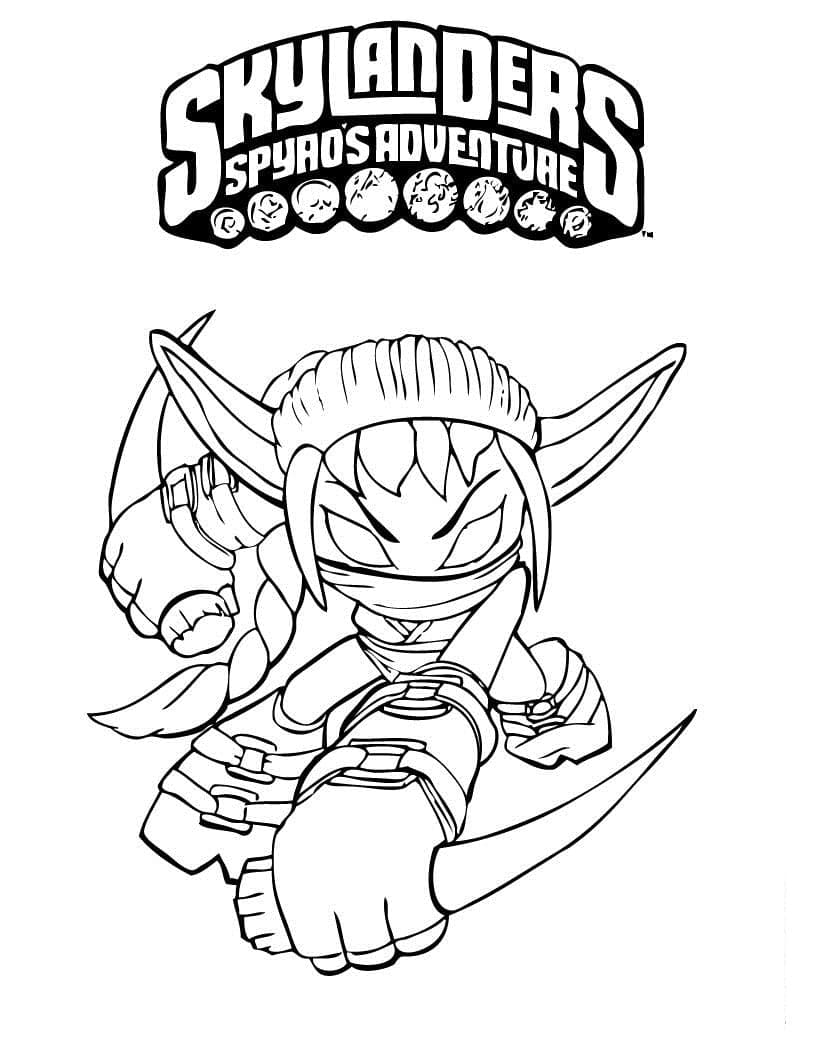 Skylanders Stealth Elf ausmalbilder