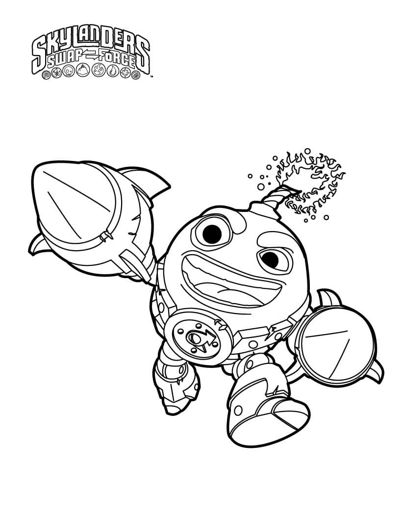 Skylanders Swap Force Count Down ausmalbilder