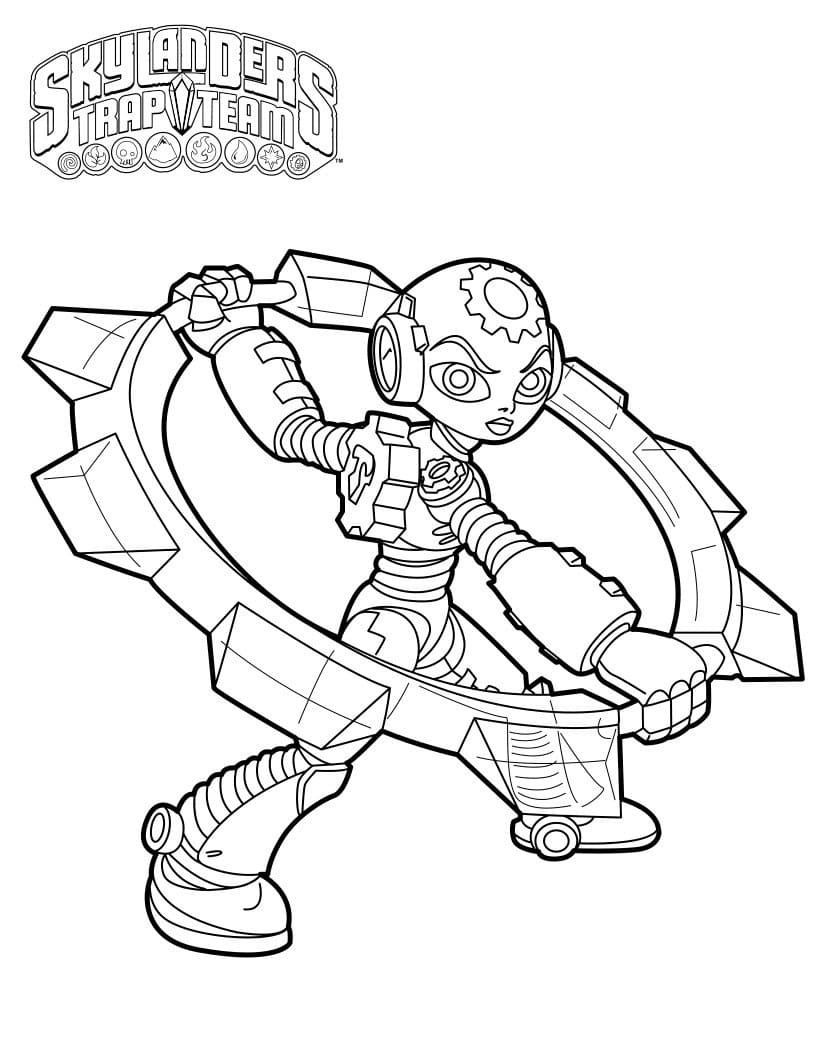 Skylanders Trap Team Gearshift ausmalbilder