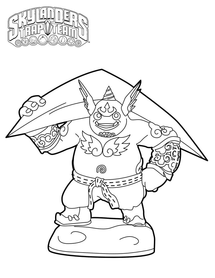 Skylanders Trap Team Gusto ausmalbilder
