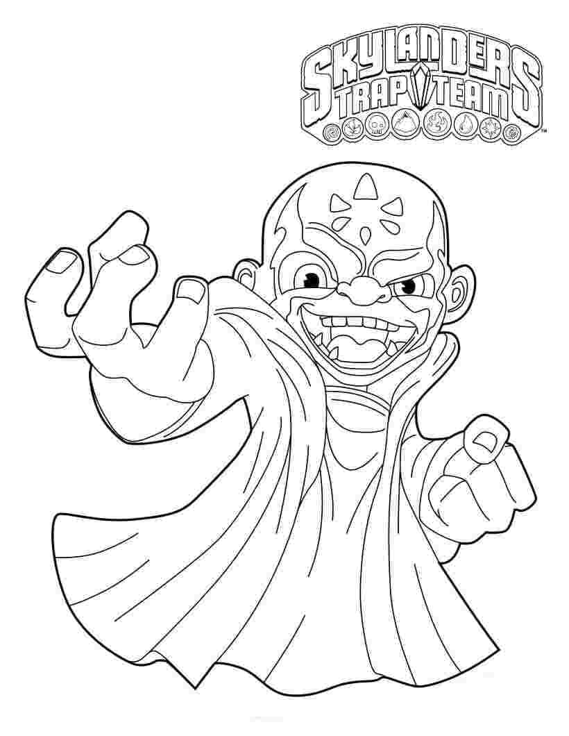 Skylanders Trap Team Kaos ausmalbilder