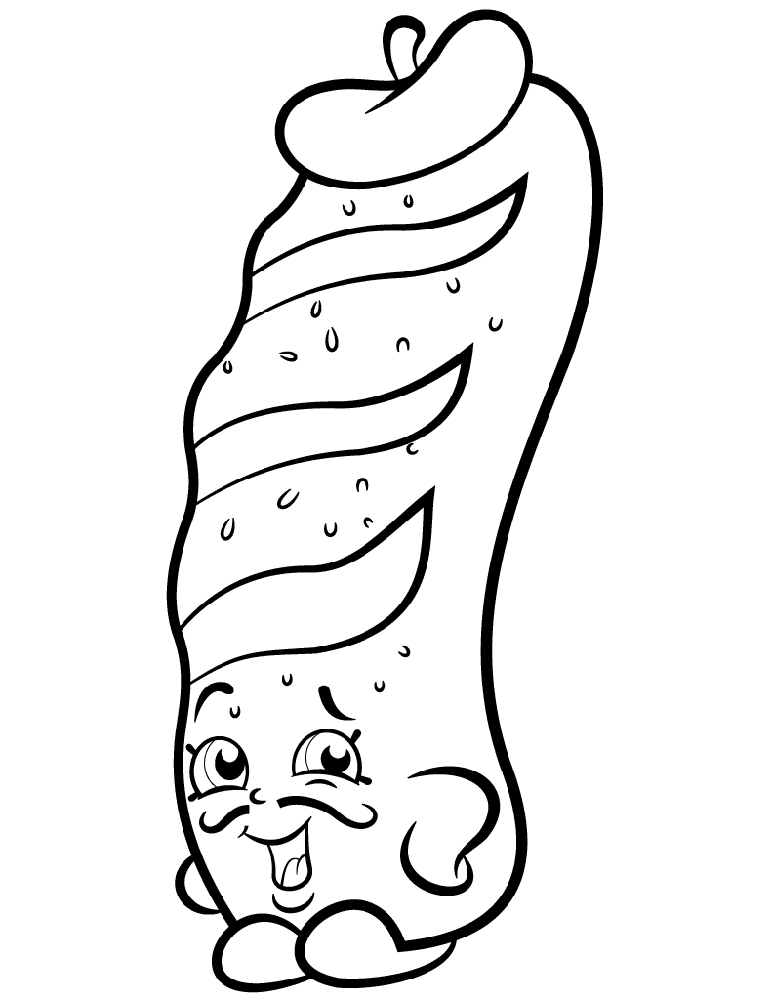 Slick Breadstick Shopkins ausmalbilder
