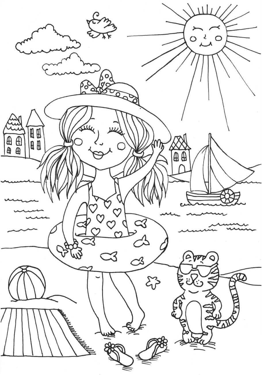 Sommer zum Drucken ausmalbilder