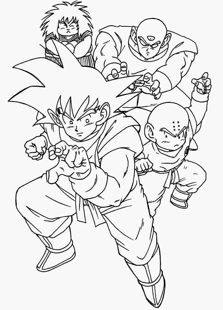 Son Goku für 5-jährige Kinder ausmalbilder