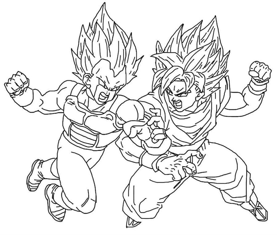 Son Goku gratis druckbar ausmalbilder