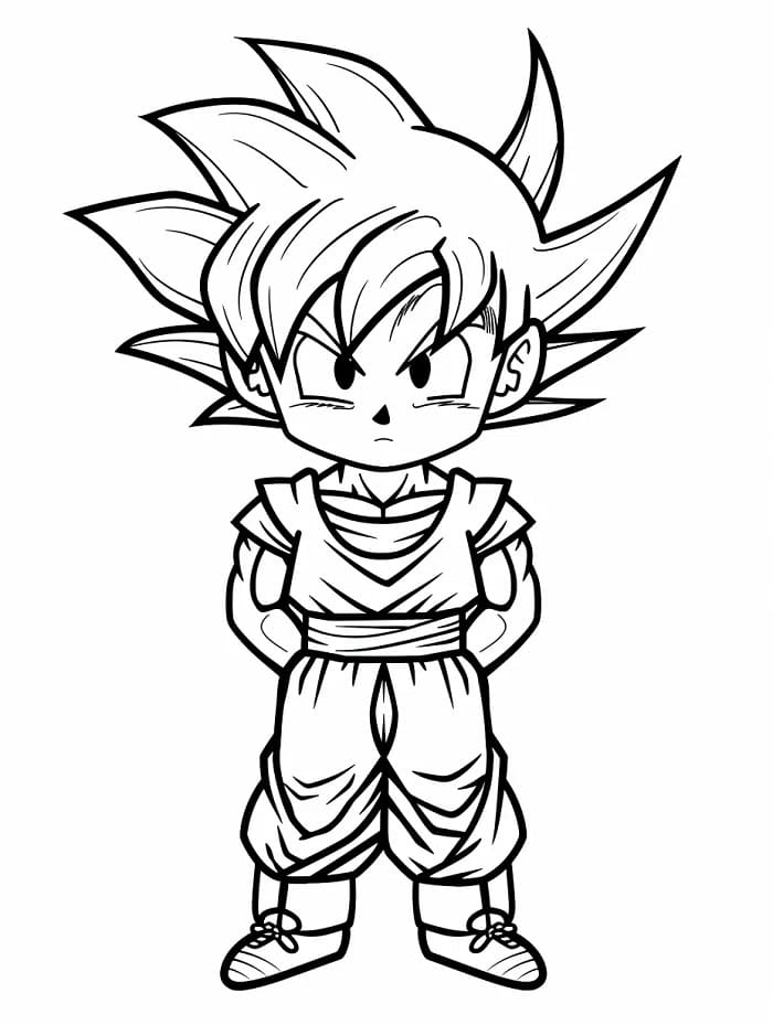 Son Goku in Dragon Ball ausmalbilder