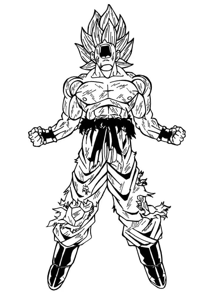 Son Goku zum Drucken ausmalbilder