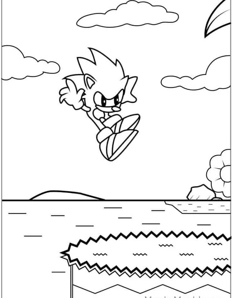 Sonic Druckbar Frei ausmalbilder