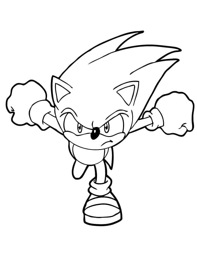 Sonic Drucken ausmalbilder
