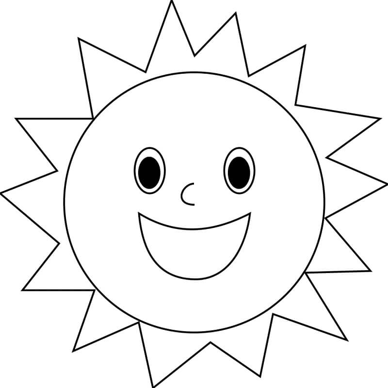 Sonnenbild gratis ausmalbilder
