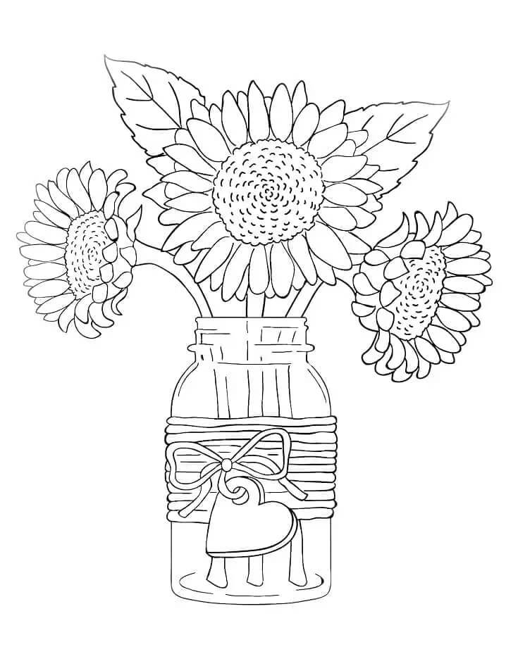 Sonnenblume für 1-jährige Kinder ausmalbilder