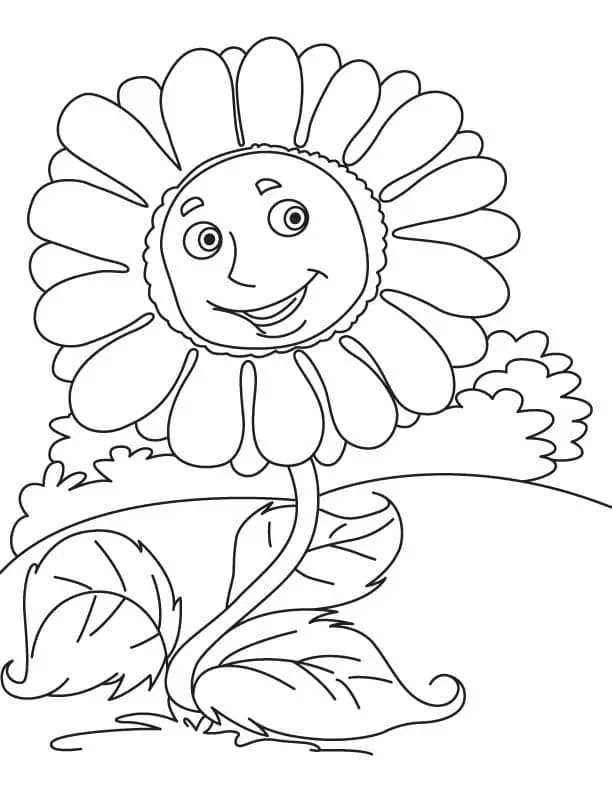Sonnenblume gratis druckbar ausmalbilder