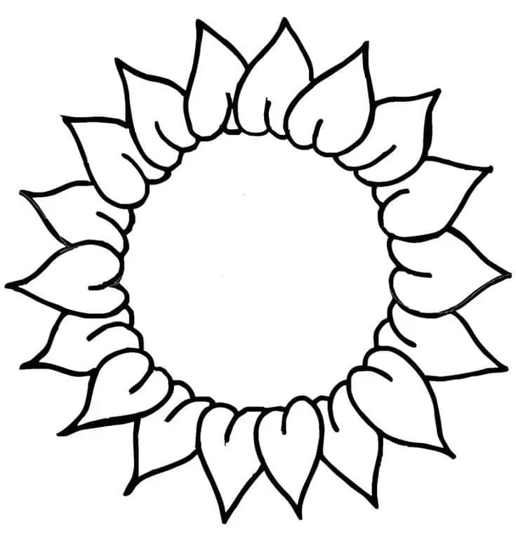 Sonnenblume kostenlos für Kinder ausmalbilder