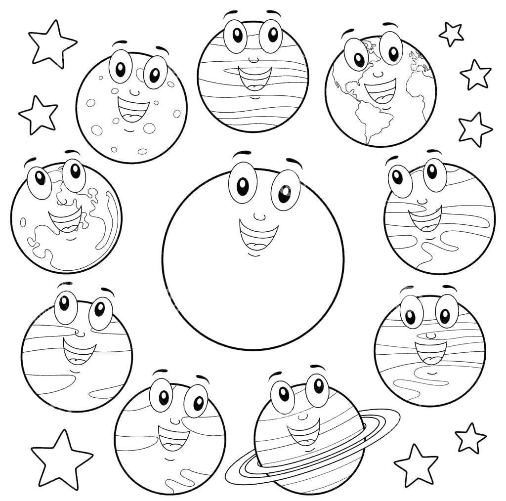 Sonnensystem für Kinder ausmalbilder