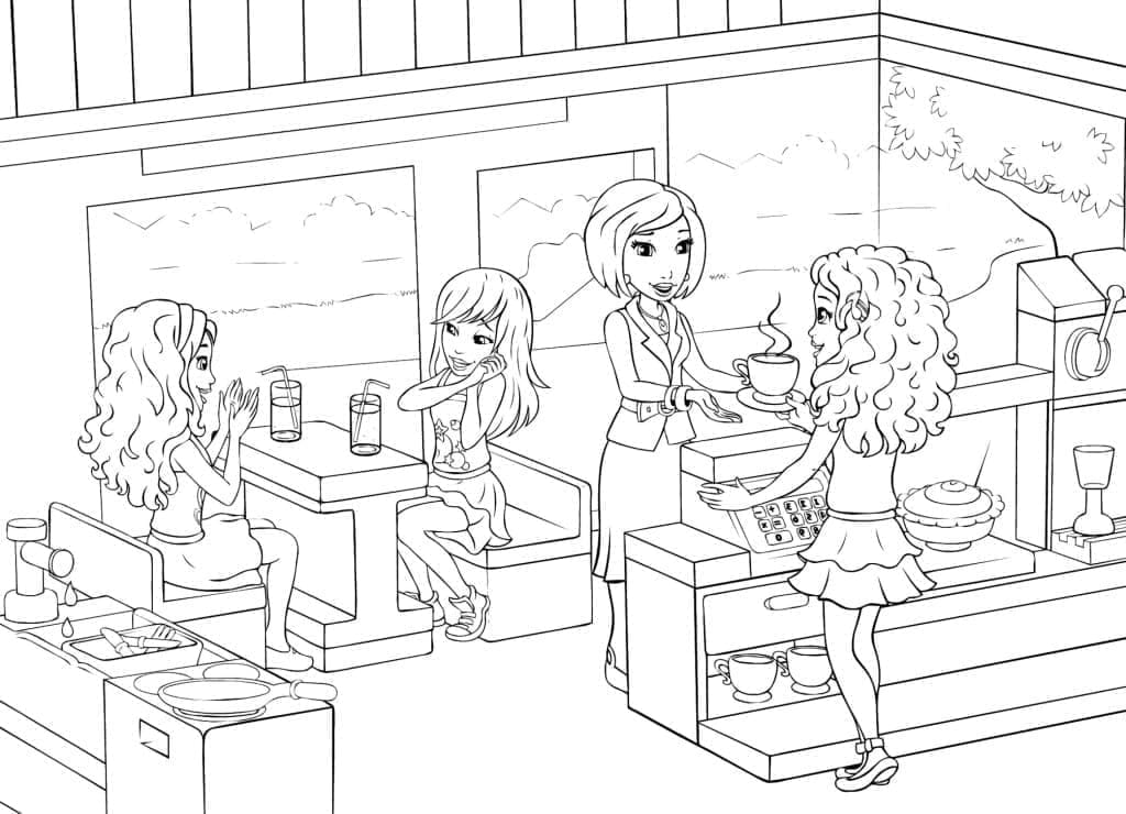 Spaßige Lego Friends ausmalbilder