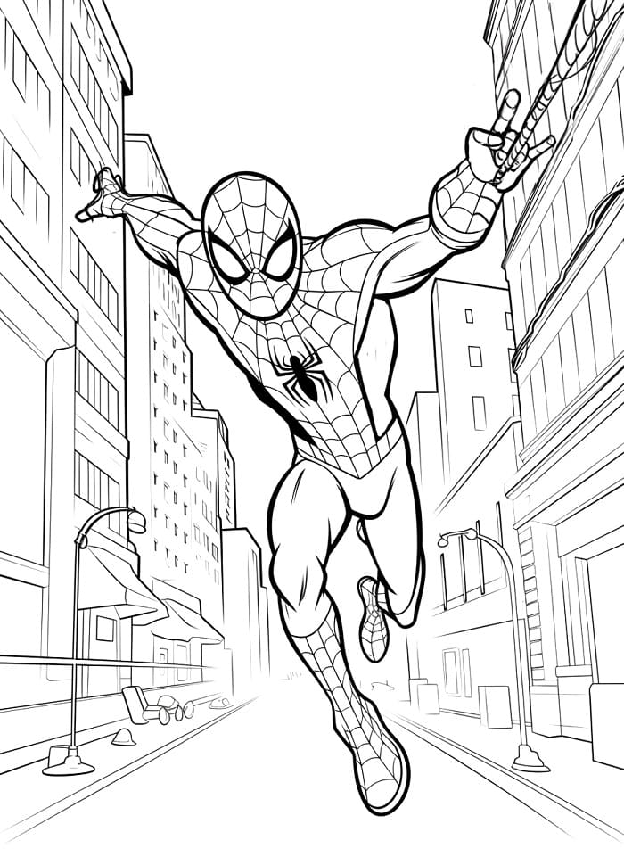 Spiderman Superheld ausmalbilder