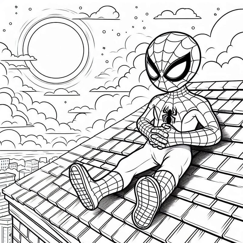 Spiderman für 5-jährige Kinder ausmalbilder