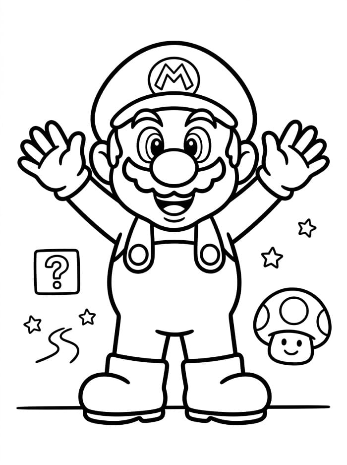 Spiel Mario ausmalbilder