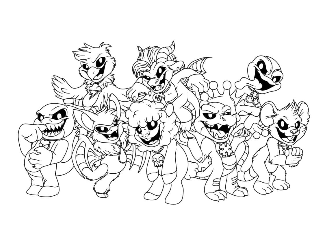 Spiel Nightmare Critters ausmalbilder
