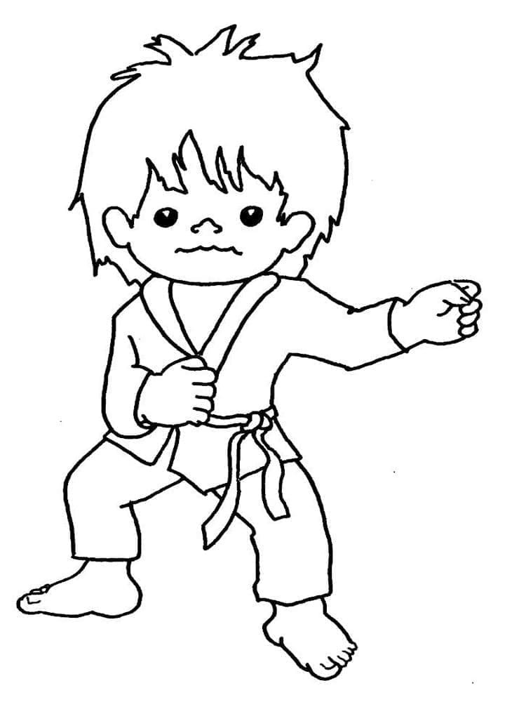 Sport Karate ausmalbilder