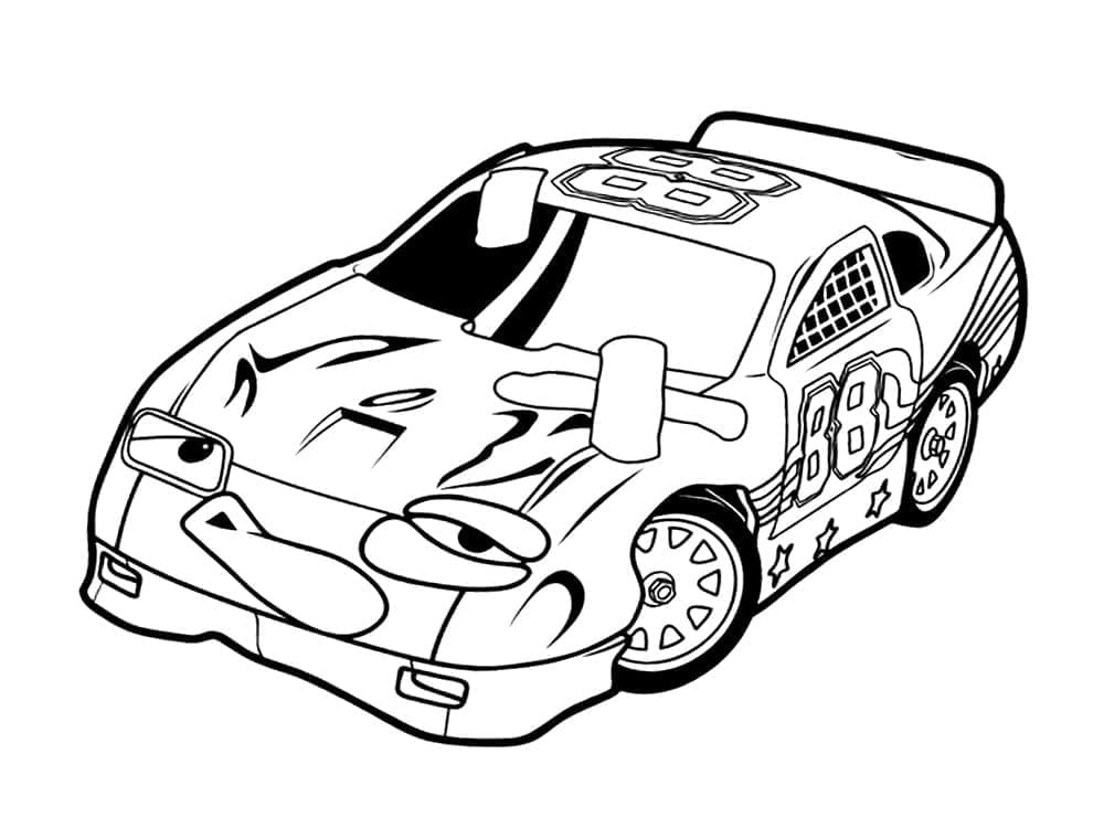Sportlicher Rennwagen ausmalbilder