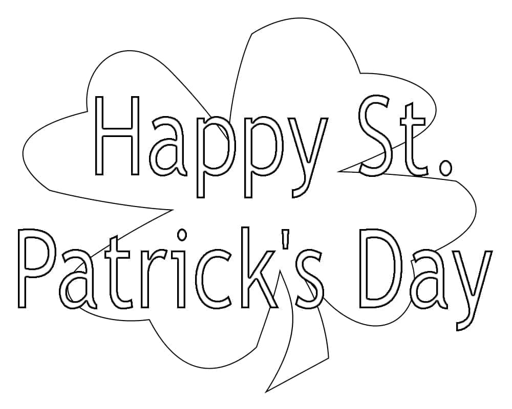 St. Patrick's Day Bild ausmalbilder