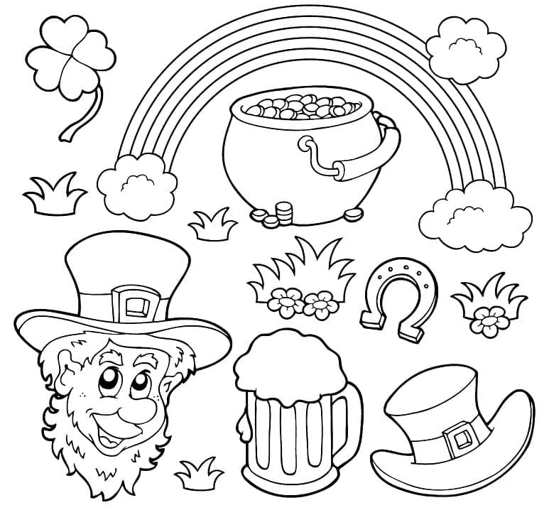 St. Patrick's Day Druckbar Frei ausmalbilder