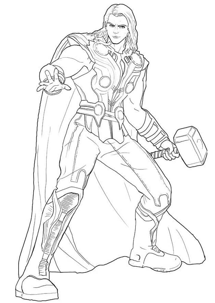 Starker Thor ausmalbilder