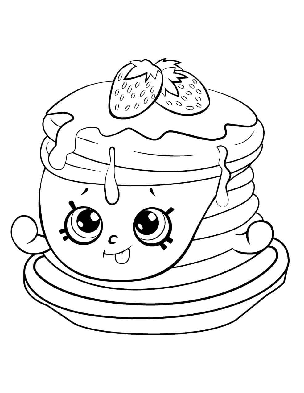 Strawberry Pancake Shopkins ausmalbilder