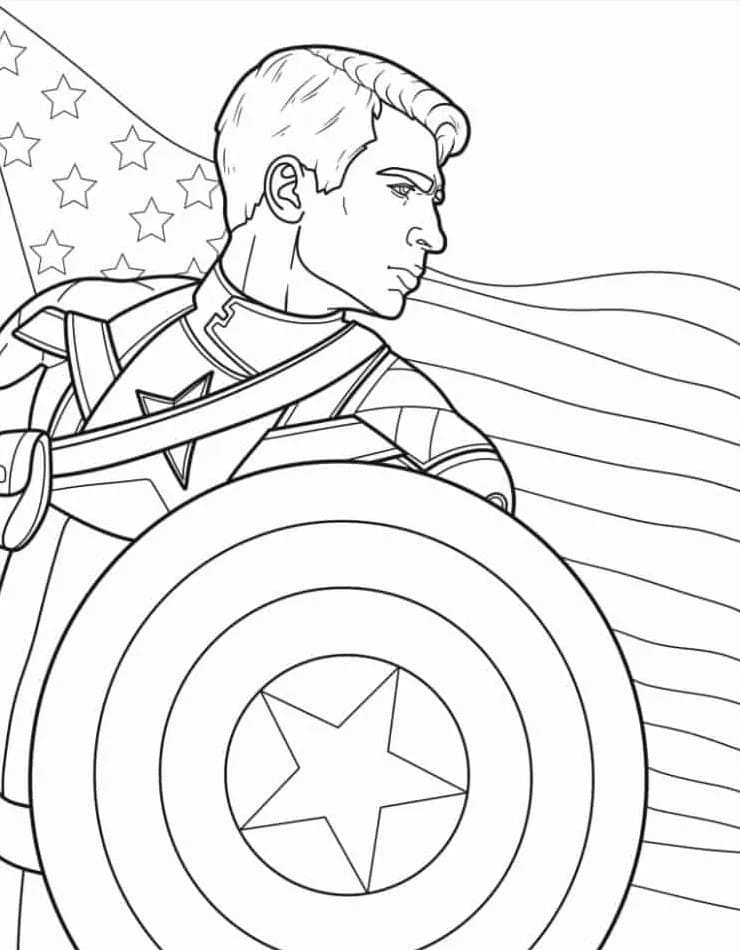 Superheld Captain America ausmalbilder