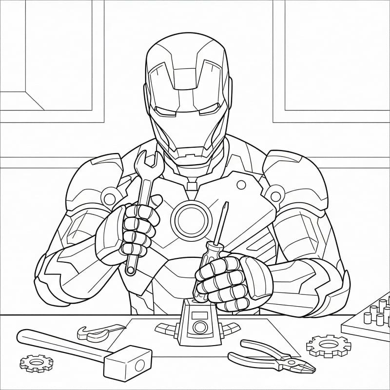 Superheld Iron Man ausmalbilder