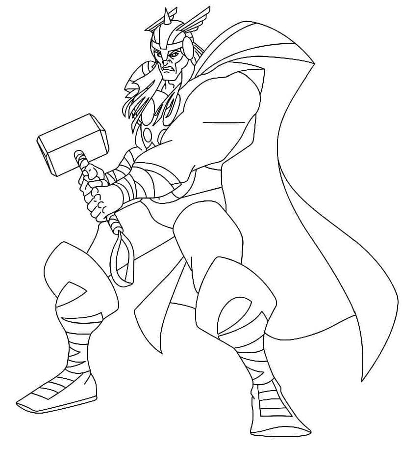 Superheld Thor ausmalbilder