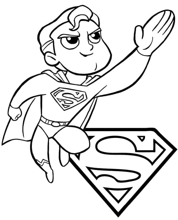 Superman für 1-jährige Kinder ausmalbilder