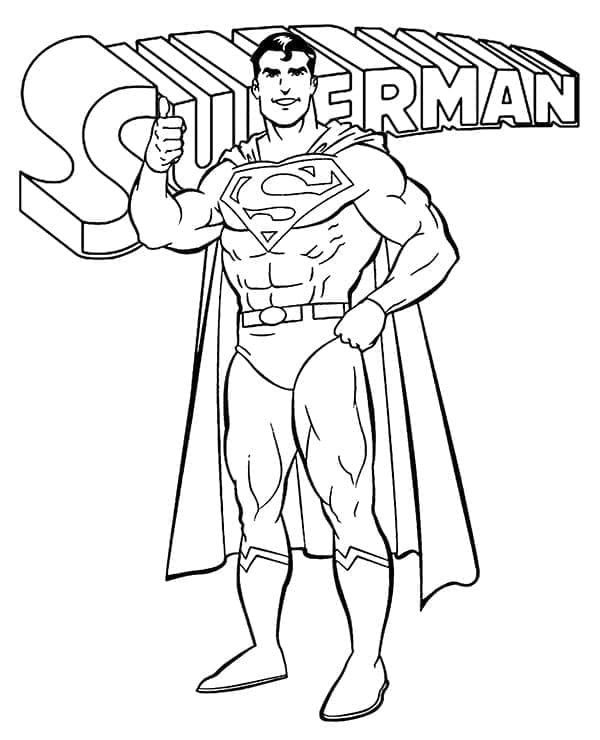 Superman für 4-jährige Kinder ausmalbilder