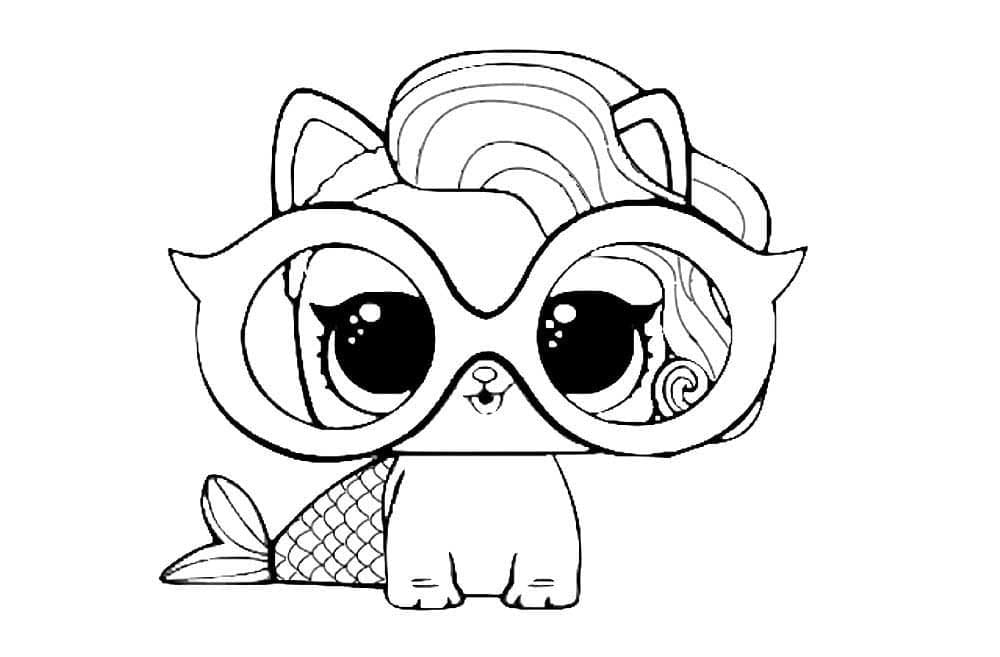 Suprise Mermaid LOL Pets ausmalbilder