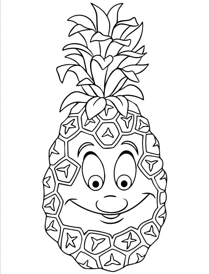 Süße Ananas ausmalbilder