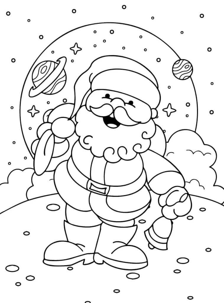Süßer Weihnachtsmann ausmalbilder