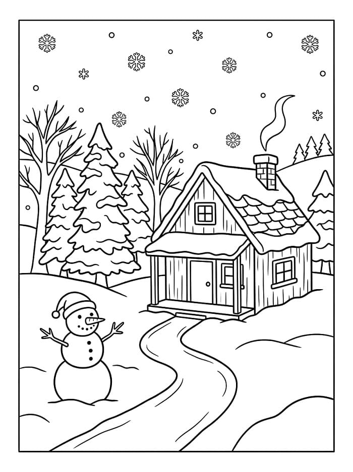 Winter ausmalbilder